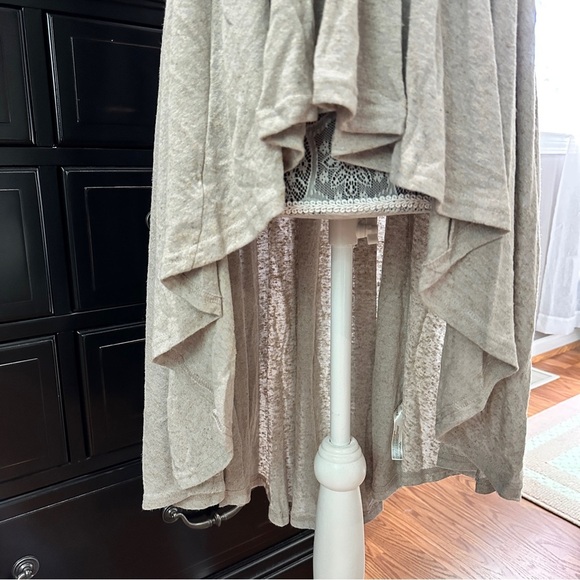Free People Lacey Tunic Asymmetrical Babydoll Tank Tunic Beige Gray Size S - Picture 5 of 16